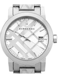 Burberry The City White Dial Silver Steel Strap Watch for Women - BU9144