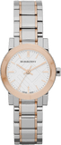 Burberry The City Silver Dial Two Tone Steel Strap Watch for Women - BU9205