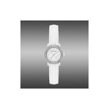 Burberry The City White Diamonds Dial White Leather Strap Watch for Women - BU9221