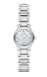 Burberry The City Diamonds Mother of Pearl Dial Silver Steel Strap Watch for Women - BU9224