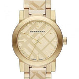 Burberry The City Gold Dial Gold Steel Strap Watch for Women - BU9234