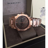 Burberry The City Taupe Dial Rose Gold Steel Strap Watch for Men - BU9353