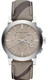 Burberry The City Smoked Brown Dial Brown Leather Strap Watch for Men - BU9361