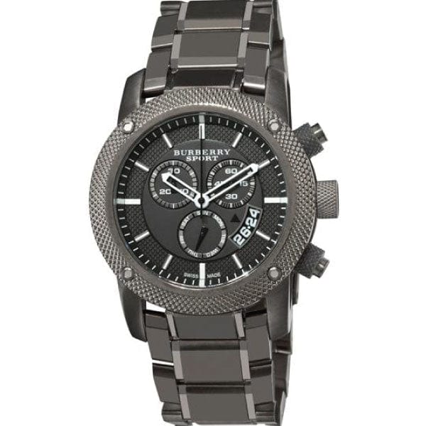 Burberry Chrono Sport Brown Dial Brown Steel Strap Watch for Men - BU7716