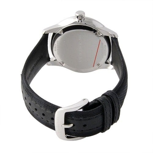 Burberry Classic Round Cream Dial Black Leather Strap Watch for Men - BU10008