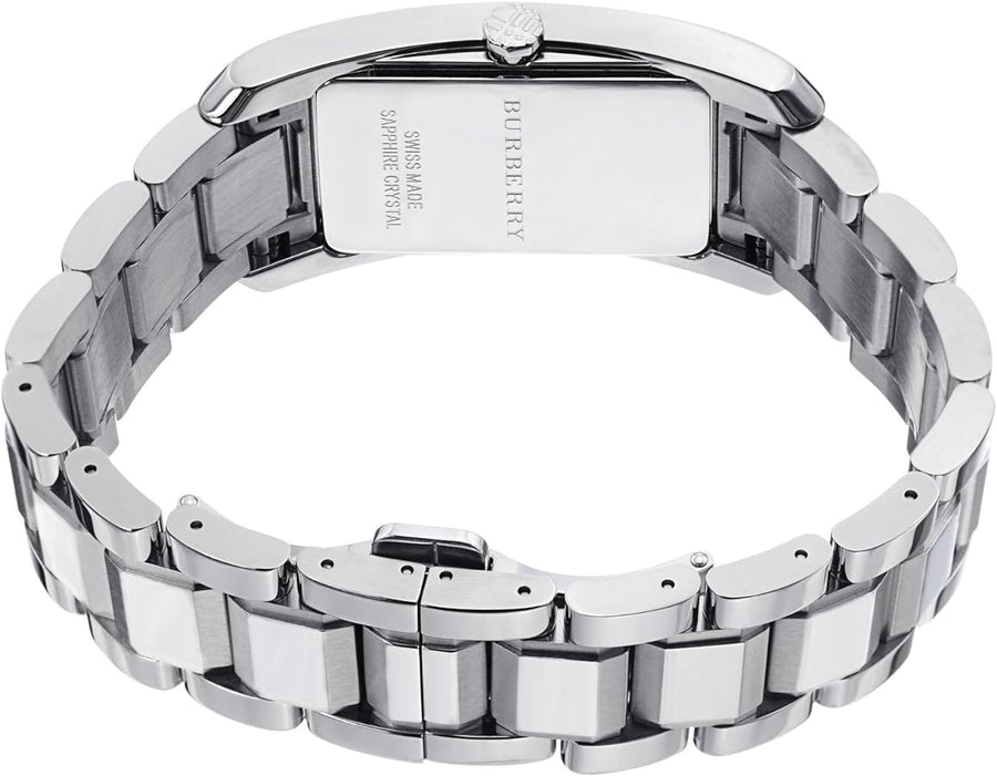 Burberry Heritage Black Dial Silver Steel Strap Watch For Women - BU9401