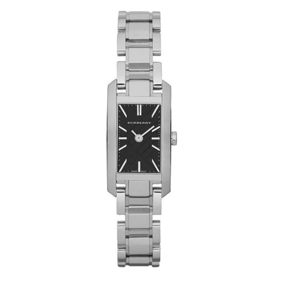 Burberry Heritage Black Dial Silver Steel Strap Watch For Women - BU9601