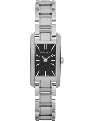 Burberry Heritage Black Dial Silver Steel Strap Watch For Women - BU9601