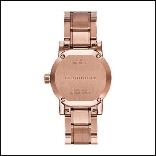 Burberry Heritage Rose Gold Dial Rose Gold Steel Strap Watch for Women - BU9215