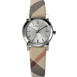 Burberry The City Nova Silver Dial Brown Leather Strap Watch for Women - BU9212