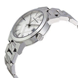 Burberry The City White Dial Silver Steel Strap Watch for Women - BU9144