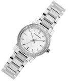 Burberry The City Diamonds Silver Dial Silver Steel Strap Watch for Women - BU9220