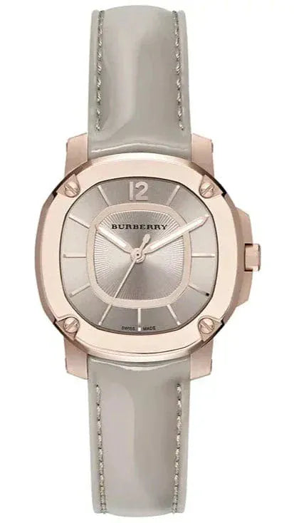 Burberry The Britain Gray Dial Gray Leather Strap Watch for Women - BBY1718