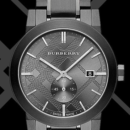 Burberry The City Black Dial Black Steel Strap Watch for Men - BU9902