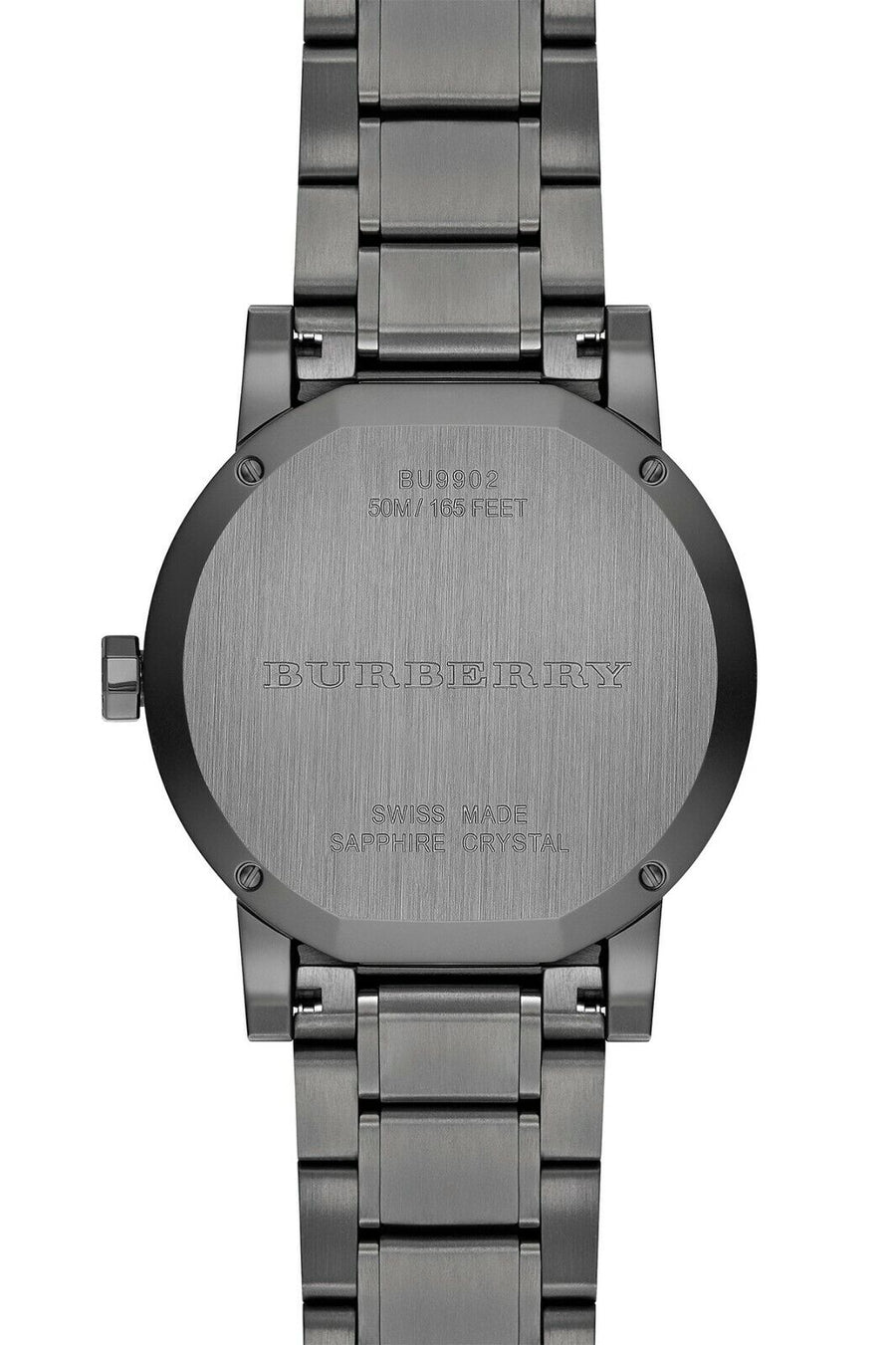 Burberry The City Black Dial Black Steel Strap Watch for Men - BU9902