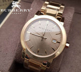 Burberry The City Gold Dial Gold Steel Strap Watch for Women - BU9033