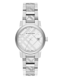 Burberry The City White Dial Silver Steel Strap Watch for Women - BU9144