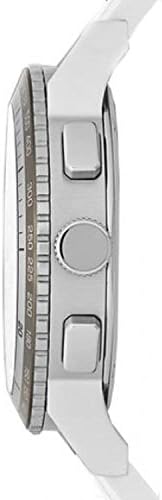 Burberry The City Chronograph Silver Dial White Rubber Strap Watch for Men - BU9810