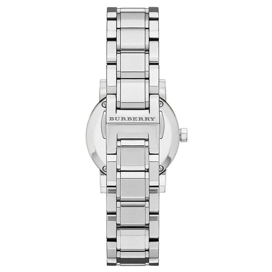 Burberry The City Diamonds Pink Dial Silver Steel Strap Watch for Women - BU9231