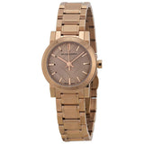 Burberry The City Nude Dial Rose Gold Steel Strap Watch for Women - BU9228