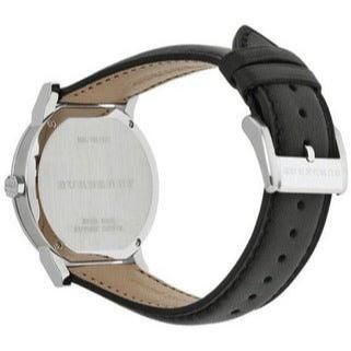 Burberry The City White Dial Black Leather Strap Watch for Men - BU9008
