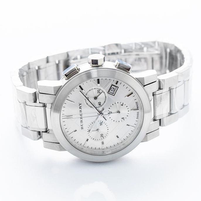 Burberry The City White Dial Silver Steel Strap Watch for Men - BU9750