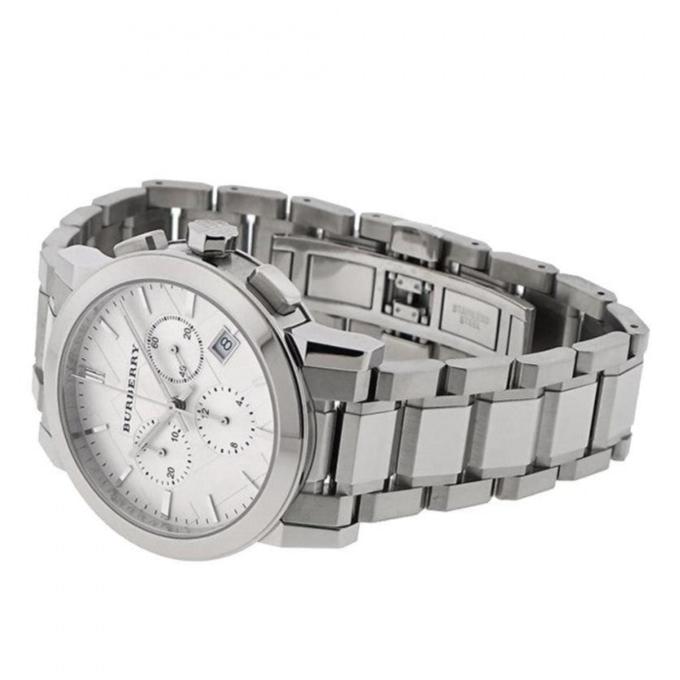Burberry The City White Dial Silver Steel Strap Watch for Men - BU9750