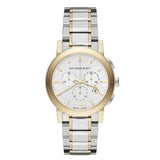 Burberry The City White Dial Two Tone Steel Strap Watch for Men - BU9751