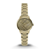 Burberry The Classic Champagne Dial Gold Steel Strap Watch for Women - BU10109