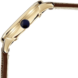 Burberry The Classic Gold Dial Brown Leather Strap Watch for Women - BU10114