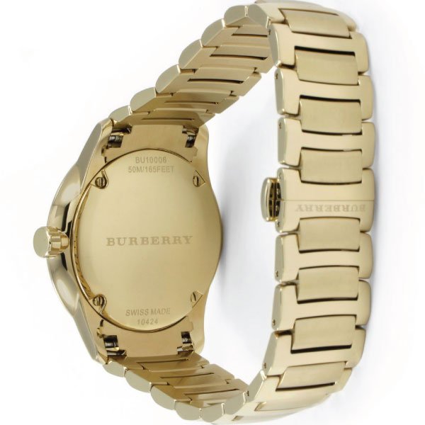 Burberry The Classic Gold Dial Gold Steel Strap Watch for Men - BU10006