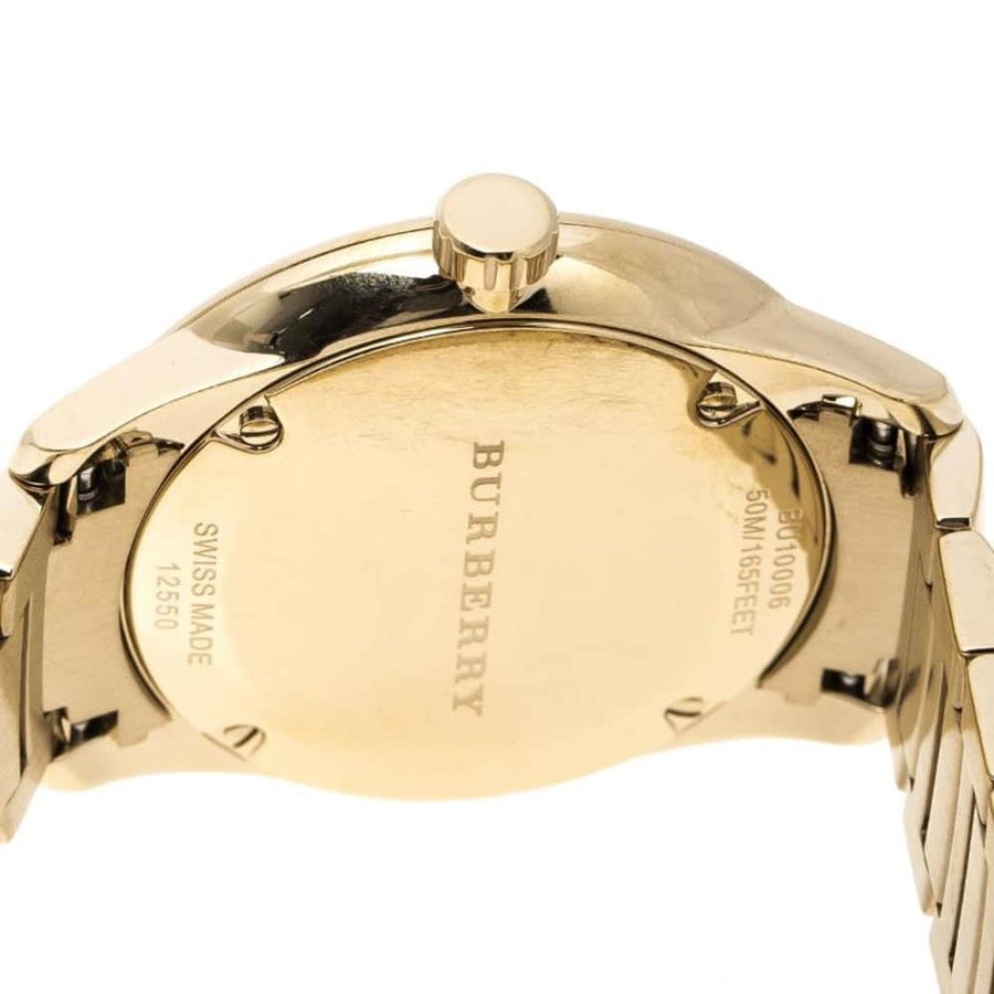 Burberry The Classic Gold Dial Gold Steel Strap Watch for Men - BU10006