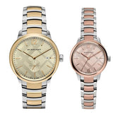 Burberry The Classic Gold Dial Two Tone Steel Strap Watch for Men - BU10011