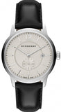 Burberry The Classic Horseferry Beige Dial Black Leather Strap Watch for Men - BU10000
