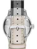 Burberry The Classic Horseferry Silver Dial Black Leather Strap Watch for Men - BU10002