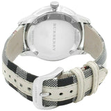 Burberry The Classic Horseferry Silver Dial Black Leather Strap Watch for Men - BU10002