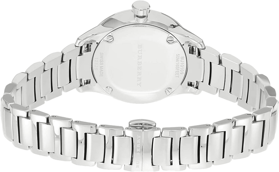 Burberry The Classic Silver Dial Silver Steel Strap Watch for Women - BU10108