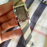 Burberry The Pioneer Grey Dial Leather Strap Watch for Women - BU9504