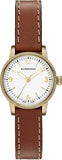 Burberry The Utilitarian White Dial Brown Leather Strap Watch for Women - BU7865