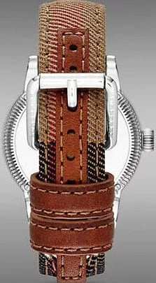 Burberry Utilitarian White Dial Multicolor Leather Strap Watch for Women - BU7824