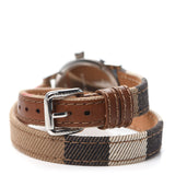 Burberry Utilitarian White Dial Multicolor Leather Strap Watch for Women - BU7849