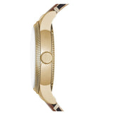 Burberry Utilitarian White Dial Multicolor Leather Strap Watch for Women - BU7853