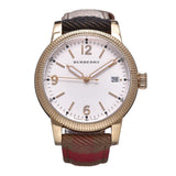 Burberry Utilitarian White Dial Multicolor Leather Strap Watch for Women - BU7853