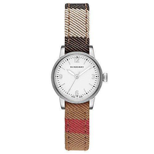 Burberry Utilitarian White Dial Multicolor Leather Strap Watch for Women - BU7863