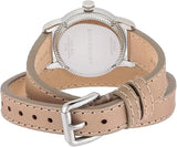 Burberry Utilitarian White Dial Pink Leather Strap Watch for Women - BU7847