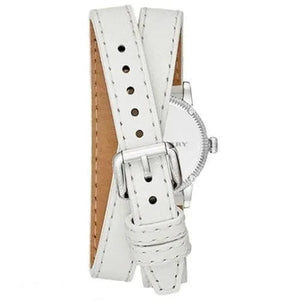 Burberry Utilitarian White Dial White Leather Strap Watch for Women - BU7846