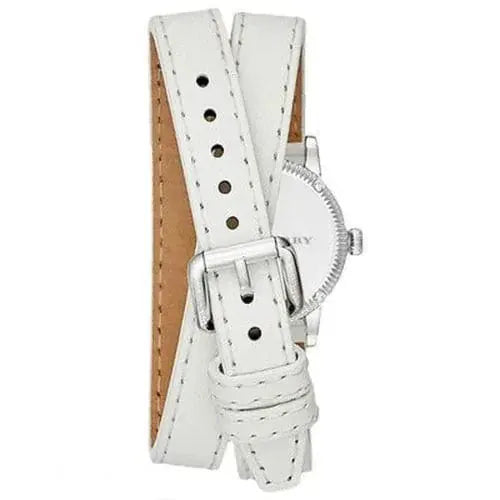 Burberry Utilitarian White Dial White Leather Strap Watch for Women - BU7846