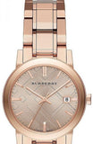 Burberry The City Rose Gold Dial Rose Gold Steel Strap Watch for Women - BU9135