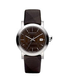 Burberry Smoked Brown Dial Brown Leather Strap Watch for Women - BU1775