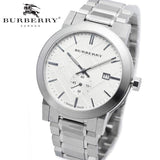 Burberry The City Silver Dial Silver Steel Strap Watch for Men - BU9900